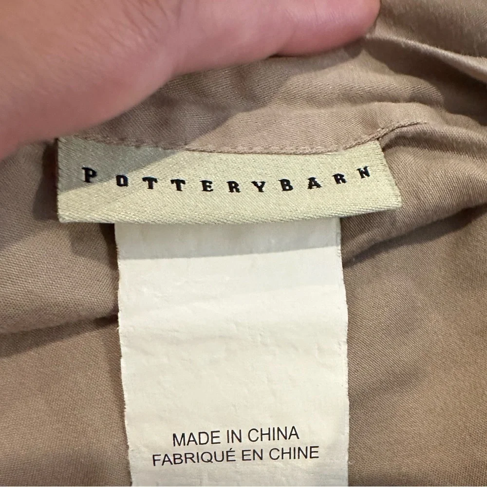 Pottery Barn Tencel Pillowcases Shams x2 in Taupe Color Standard Size